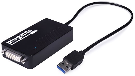 Plugable USB 3.0 to VGA / DVI / HDMI Video Graphics Adapter for Multiple Monitors up to 2048x1152 / 1920x1080 (Supports Windows 10, 8.1, 7, XP)