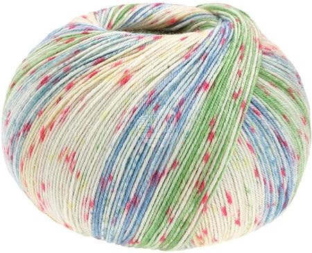 Lana Grossa Meilenweit 100 Seta Cocoon Yarn, 3358 Multi