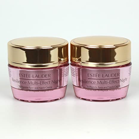 Pack of 2 x Estee Lauder Resilience Multi-Effect Night Tri-Peptide Face & Neck Creme 0.5 oz each Unboxed