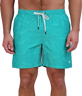 Eddie Bauer Men's SPF 50  Volley Swim Trunk - Fun Designs, Comfortable and Stylish, 7" Inseam