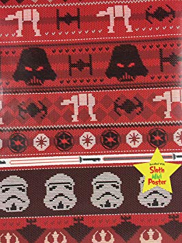 Star Wars Ugly Christmas Sweater Gift Wrapping Paper -40 Square Feet 1 Roll