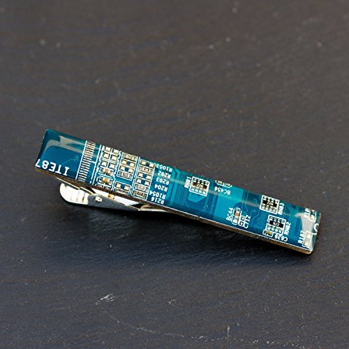 Circuit board tie clip - blue