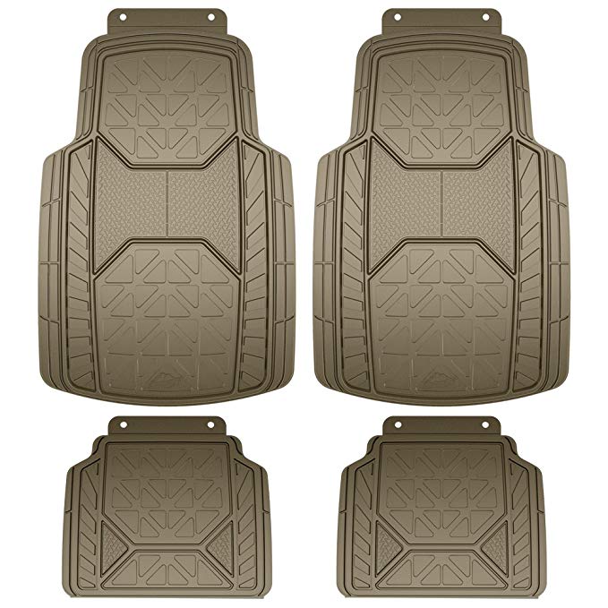 Armor All 79962 4-Piece Tan Rubber Value Floor Mat