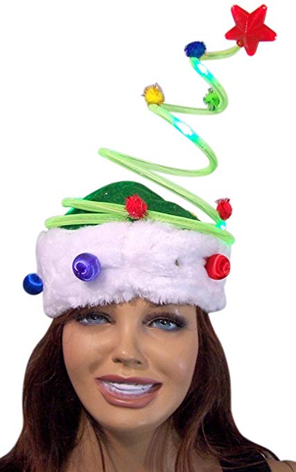 Christmas Tree LED Light Up Spring Holiday Party Hat
