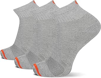 Merrell Men's and Women's Cushioned Cotton Socks-3 Pair Pack-Unisex Breathable Mesh Comfort Zones