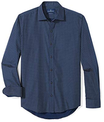 Amazon Brand - BUTTONED DOWN Men's Slim Fit Spread-Collar Supima Cotton Dress Casual Shirt