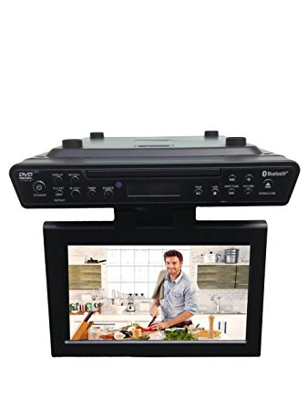 ONN Under Counter Bluetooth Kitchen TV/DVD Player 10 Screen with HDMI port