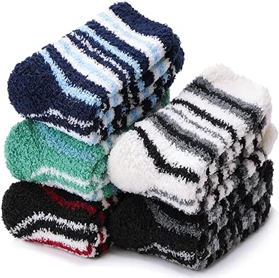 Fuzzy Socks Warm Winter Slipper Fluffy Sleep Cozy Comfy Socks for Mens Womens