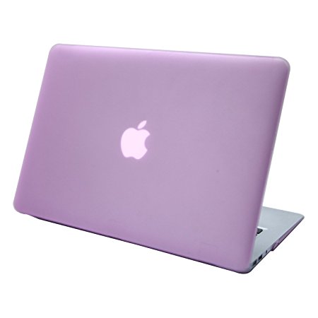 HDE MacBook Air 13 Case Slim Hard Shell Rubberized See Through Matte Plastic Snap On Case Fits Models A1369 / A1466 (Purple)