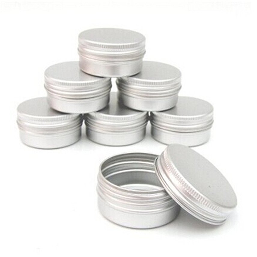 10pcs Balm Nail Art Cosmetic Cream Make Up Pot Lip Jar Tin Case Container Screw 15ml by FamilyMall