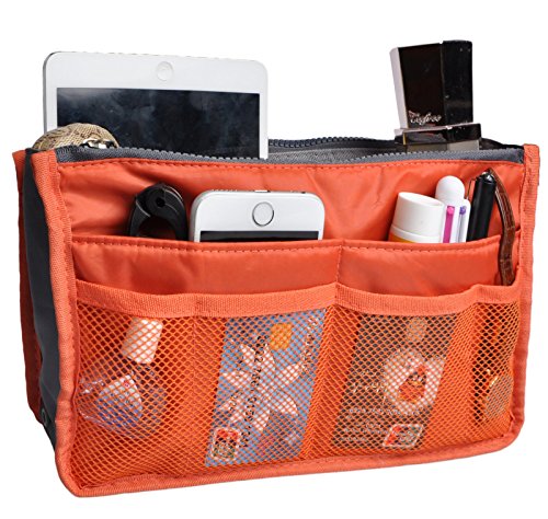 Purse Organizer,Insert Handbag Organizer Bag in Bag (13 Pockets 15 Colors 3 Size)