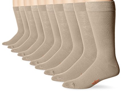 Dockers Men's 5 Pack Classics Dress Flat Knit Crew Socks