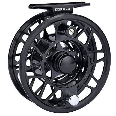 KastKing Kobuk Fly Fishing Reel with Large Arbor, CNC machined T6061 Aluminum Alloy Body and Spool in Fly Reel Sizes 3/4, 5/6, 7/8, 9/10 – Light Weight yet Incredibly Strong