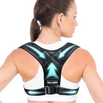 Kizu Spine Posture Corrector for Women，Adjustable Back Posture Corrector Back Support for Men，Relieve Mid and Upper Spine, Neck, Shoulder, Clavicle and Back Pain (L (144-165lb))