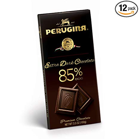 Perugina Extra Dark Chocolate Bar, 85%, 99.2 Gram (Pack of 12)