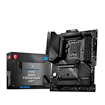 MSI MAG B660 Tomahawk WiFi Motherboard, ATX - Supports Intel 12th Gen Core Processors, LGA 1700 - DDR5 Memory Boost 6200 MHz/OC, PCIe 4.0 & 3.0 x16 Slots, 3 x M.2 Gen4 Slots, Wi-Fi 6E