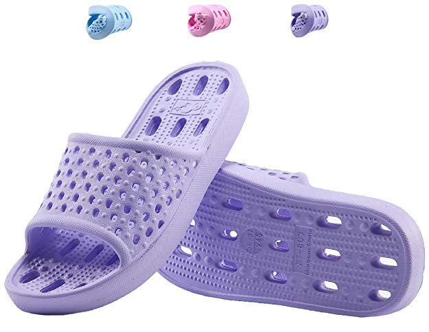 Shower Slippers for Women Bathroom Sandals Soft Indoor Quick Dry Holes Womens Home Shoes