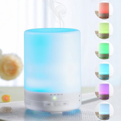 Apriller 300ml Ultrasonic Aromatherapy Essential Oil Diffuser and Cool Mist Humidifier with LED Night Light