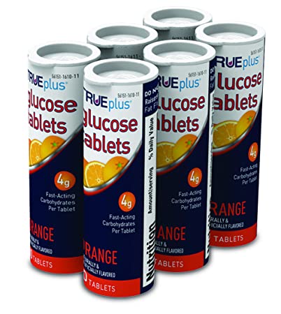 TRUEplus® Glucose Tablets, Orange Flavor - 10ct Tube (6)