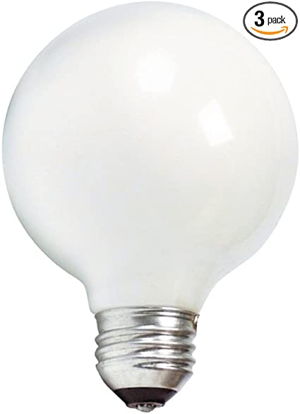 Philips 169045 40-watt G25 White Decorative Medium Base Globe Light Bulb, 3-Pack