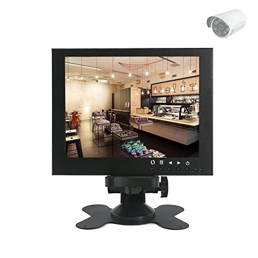 Sourcingbay 7" TFT-LED CCTV Monitor BNC/VGA/AV Input Security Metal Monitor Screen Display Hot