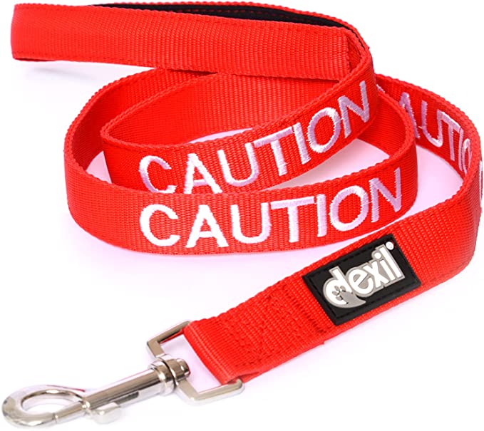 Caution Dexil Friendly Dog Collars Color Coded Dog Accident Prevention Leash 6ft/1.8m Prevents Dog Accidents by Letting Others Know Your Dog in Advance Award Winning