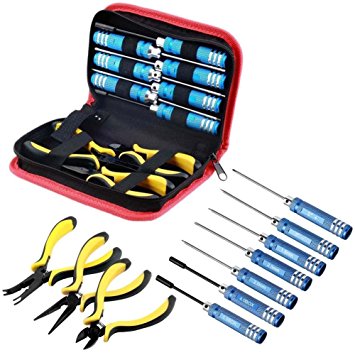 Hobby-Ace 10IN1 RC Tools Kits Box Set Screwdriver Pliers Hex Repair for Helicopter Multirotors