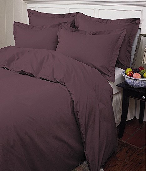 Warm Things Home 200 Egyptian Cotton Percale Duvet Cover Purple Twin