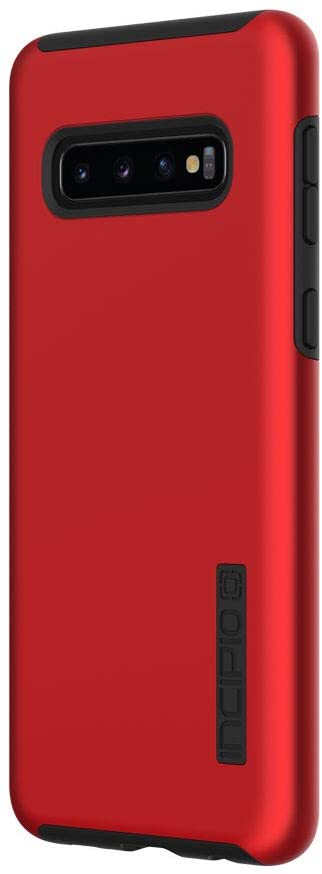 Incipio DualPro Dual-Layer Case for Samsung Galaxy S10 with Hybrid Shock-Absorbing Drop-Protection - Iridescent Red/Black