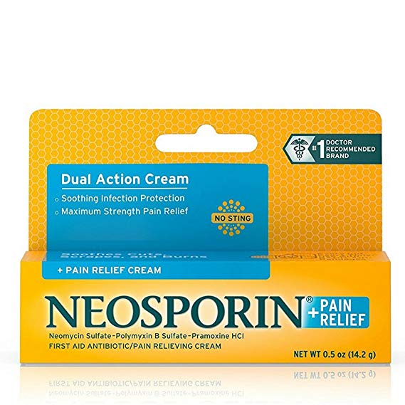 Neosporin Plus Pain Relief Cream, Maximum Strength, 0.5 oz