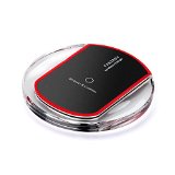 Wireless Charger Paratron QI Wireless Square Charging Pad for Samsung S6  S6 Edge Nexus 4  5  6  7 2013 LG Optimus Vu2 HTC 8X  Droid DNA and Other Qi-Enabled Devices Pure Black