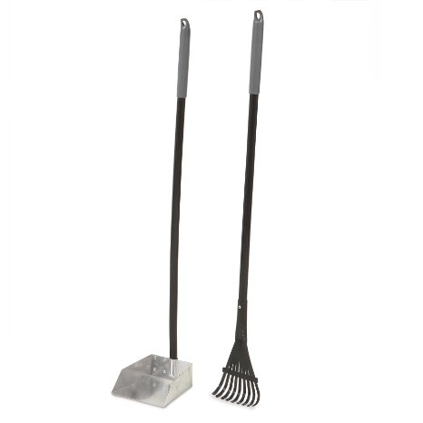 Petmate Clean Response Aluminum Rake and Pan Small