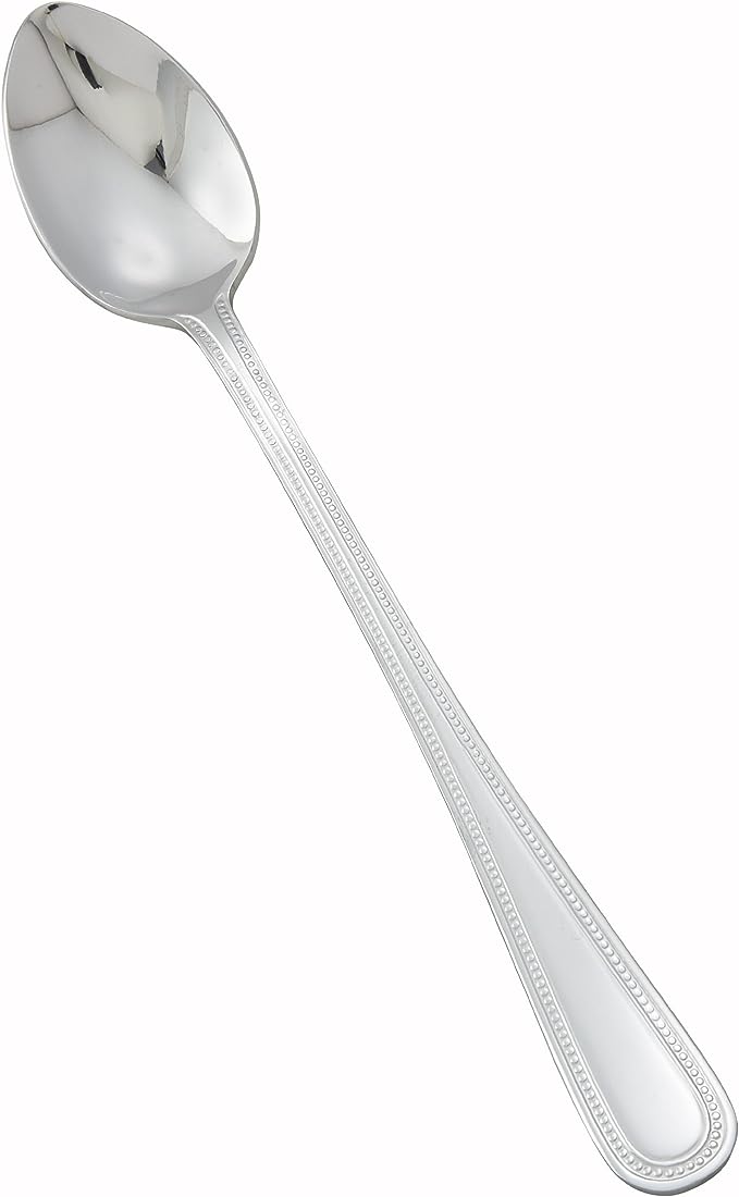 Winco 12-Piece Dots Iced Teaspoon Set, 18-0 Stainless Steel,Silver