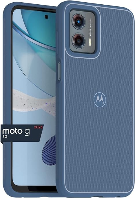 Motorola Moto G 5G (2023) Textured Protective Case- Dusk Blue - Precision fit Shock Absorbing Cases for Enhanced Phone Grip, Style, Drop Protection for Your Moto G 5G 2023