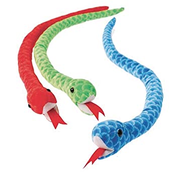 Assorted Color Plush Stuffed Animal Scaly Scale Design Large Snakes (12)