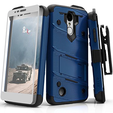 LG Aristo Case, Zizo [Bolt Series] with FREE [LG Aristo Screen Protector] Kickstand [Military Grade Drop Tested] Holster Belt Clip-LG Aristo/Fortune