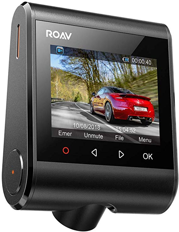 Roav DashCam S1, by Anker, Dash Cam, Dashboard Camera, Full HD 1080p Resolution, 60 fps, Nighthawk Vision, Sony Starvis Sensor, Built-in GPS, Wi-Fi, Wide-Angle Lens, microSD Card NOT Included