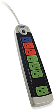 Bits Limited SCG-3MVR Smart Strip Advanced Power Strip, 7-Outlets, Surge Protector, 15A, 4ft. Cable, Pack of 1