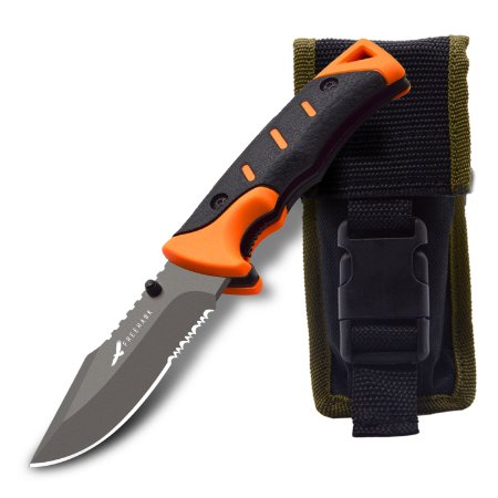 Freehawk High Quality Multi-purpose Folding Hunting Knife Survival Tactical Knife Camping Knife Folding Blade Knife Folding Sheath Knife Camping Outdoor Knife Hunting Knife Climbing Knife