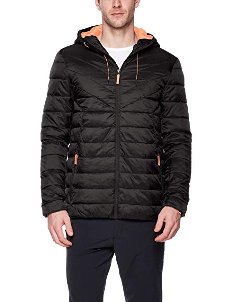 Blue Chill Men's Hooded Packable Quilted Light Weight Outwear Winter Jacket