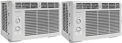Frigidaire FFRA0511R1 5, 000 BTU 115V Window-Mounted Mini-Compact Air Conditioner with Mechanical Controls (2-Units)