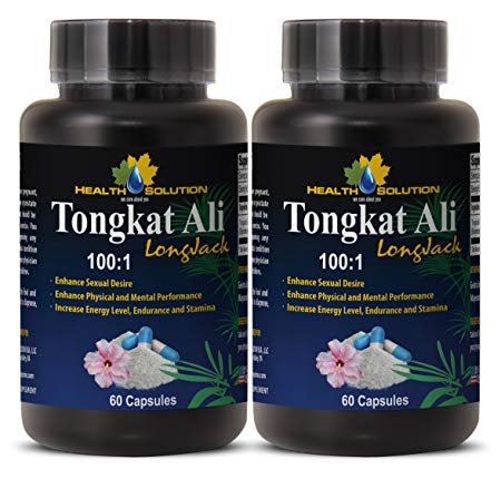 Tongkat ali powder organic - TONGKAT ALI ROOT EXTRACT 100 : 1 400MG - impact on testosterone levels (2 Bottles)