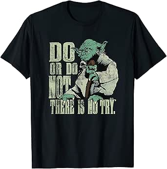 Star Wars Yoda Do or Do Not There is No Try Vintage Style T-Shirt