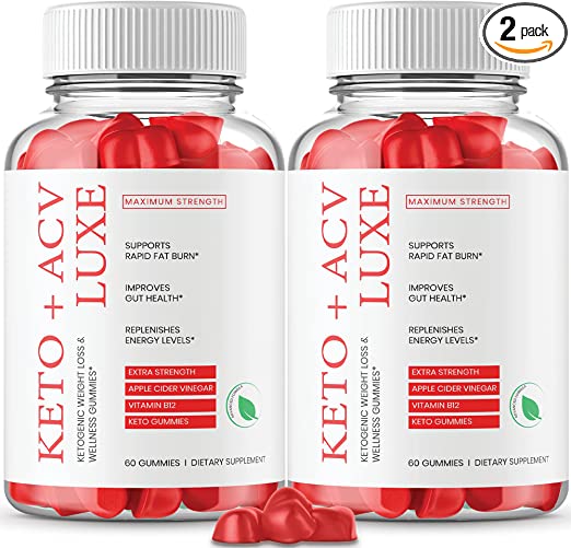 (2 Pack) Keto Luxe Gummies - Official Formula, Vegan, Keto Lux Gummies, Keto ACV Luxe Gummies Luxe Keto ACV Gummies Keto ACV Luxe Gummy AVC with Apple Cider Vinegar, Pomegranate Juice (120 Gummies)