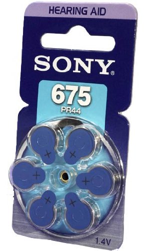 Sony Pr675-D6A PR675 Zinc Air Battery Dial Multipack (6-Pk)