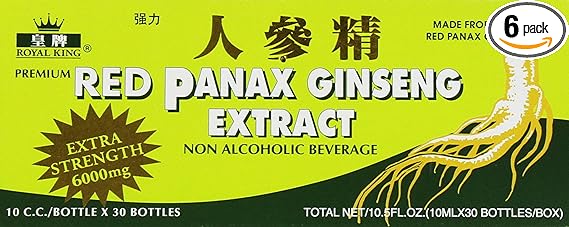 RED PANAX GINSENG EXTRACT 30 BOTTLES (Pack of 6)