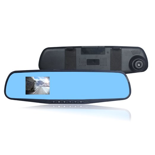 Lecmal Dash Cam Full HD 1080P Rearview Dash Cam In-Mirror Video Recorder with G-Sensor Motion Detection DVR/Camcorder for Toyota Honda Nissan Mazda Hyundai Kia Ford / Support Up to 32 GB