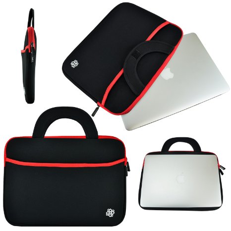13 inch Macbook Air Sleeve Macbook Pro Sleeve KOZMICC 13 133 Inch Premium Neoprene MacBook Sleeve Case BlackRed w Handle for Apple MacBook Air Apple MacBook Pro with Retina Display Apple MacBook