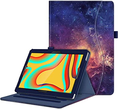 Fintie Case for VANKYO MatrixPad S30 10 inch Tablet - [Hands Free] Multiple Angle Viewing Folio Smart Stand Cover with Pocket, Pencil Holder for MatrixPad S30 10.1" Android Tablet (Galaxy)