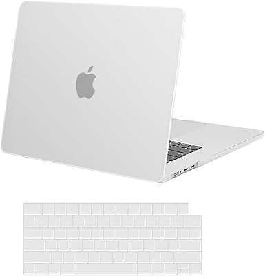 MOSISO Compatible with MacBook Air 15 inch Case 2023 Release A2941 M2 Chip with Liquid Retina Display & Touch ID, Protective Plastic Hard Shell Case & Keyboard Cover Skin, Translucent